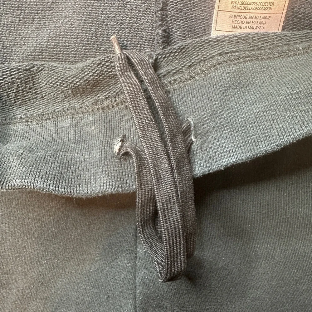 Nike Pants Womens XL Bootcut Black French Terry Raw Edge Detail Drawstring